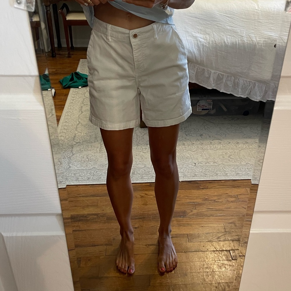 Joules White Long Shorts